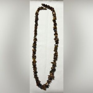 Brown Stone Beaded Necklace